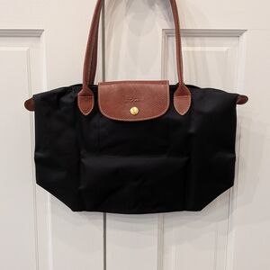 Elegant Black and Brown Tote Bag